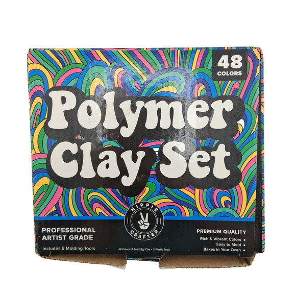 48 Colors Polymer Clay Set Modeling Clay Sculpting Bake No Tools Only One Used - Picture 9 of 14